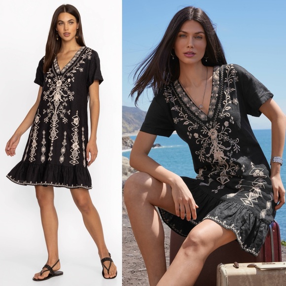 Johnny Was | Dresses | Nwt Johnny Was Taria Embroidered Shift Dress ...